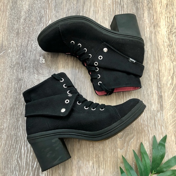 Keds Shoes - 🎉HP🎉 Keds Fiesta Hi Black Heeled Sneakers - Siz…